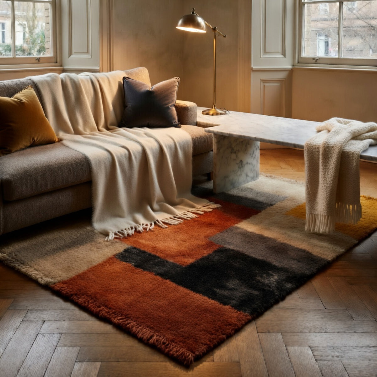 Lilya Rug in room setting | Maison Nadia